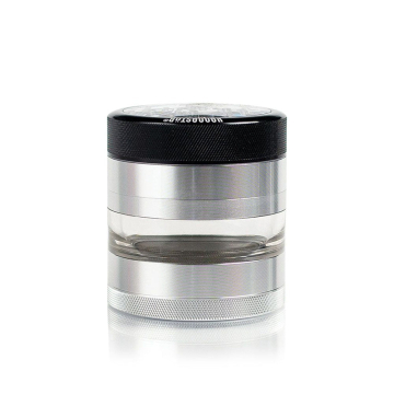 Jar Body Grinder 2.2"  (Silver with Black Top)